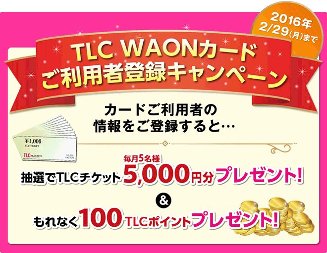 TLC WAONカード ご利用者登録キャンペーン